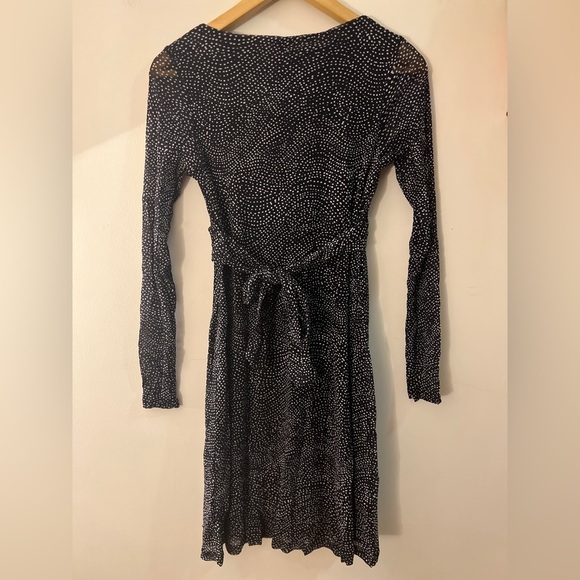 Esprit Collection Navy and White Polka Dot Dress M - Picture 7 of 9